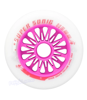 Ruedas Gyro SuperSonic Blanca/Rosa 110mm 88A